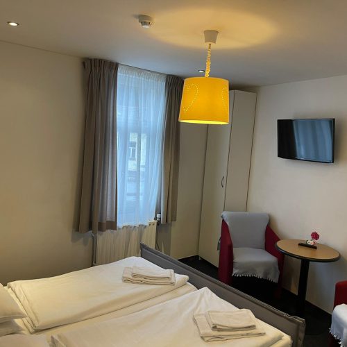 La piazza biedt comfortabele hotelkamers